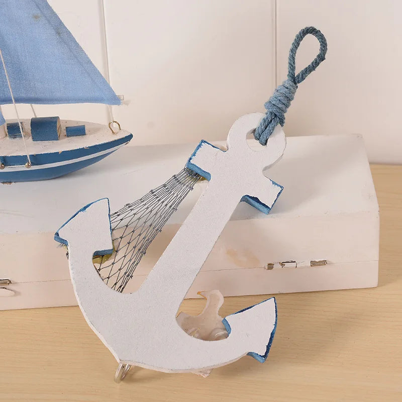 NauticalNostalgia - Drevený teplomer s kotvou