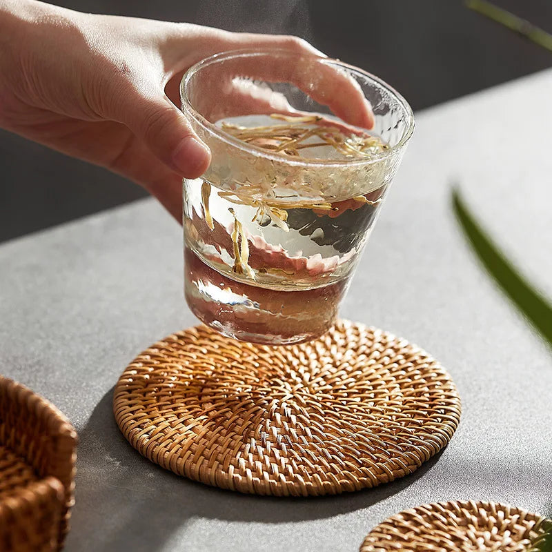 TeaEssential - Prútené podložky pod šálky Rotan