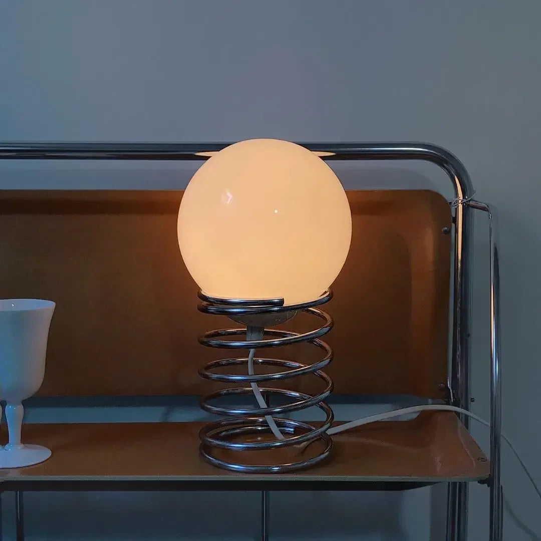 ArtisticStat - Stolová lampa z kovového skla s pierkami