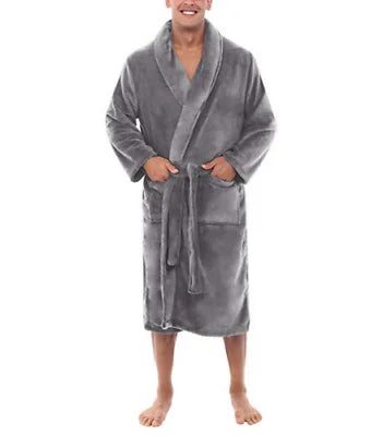 CozyShawl | Predĺžený plyšový župan so šálovým golierom