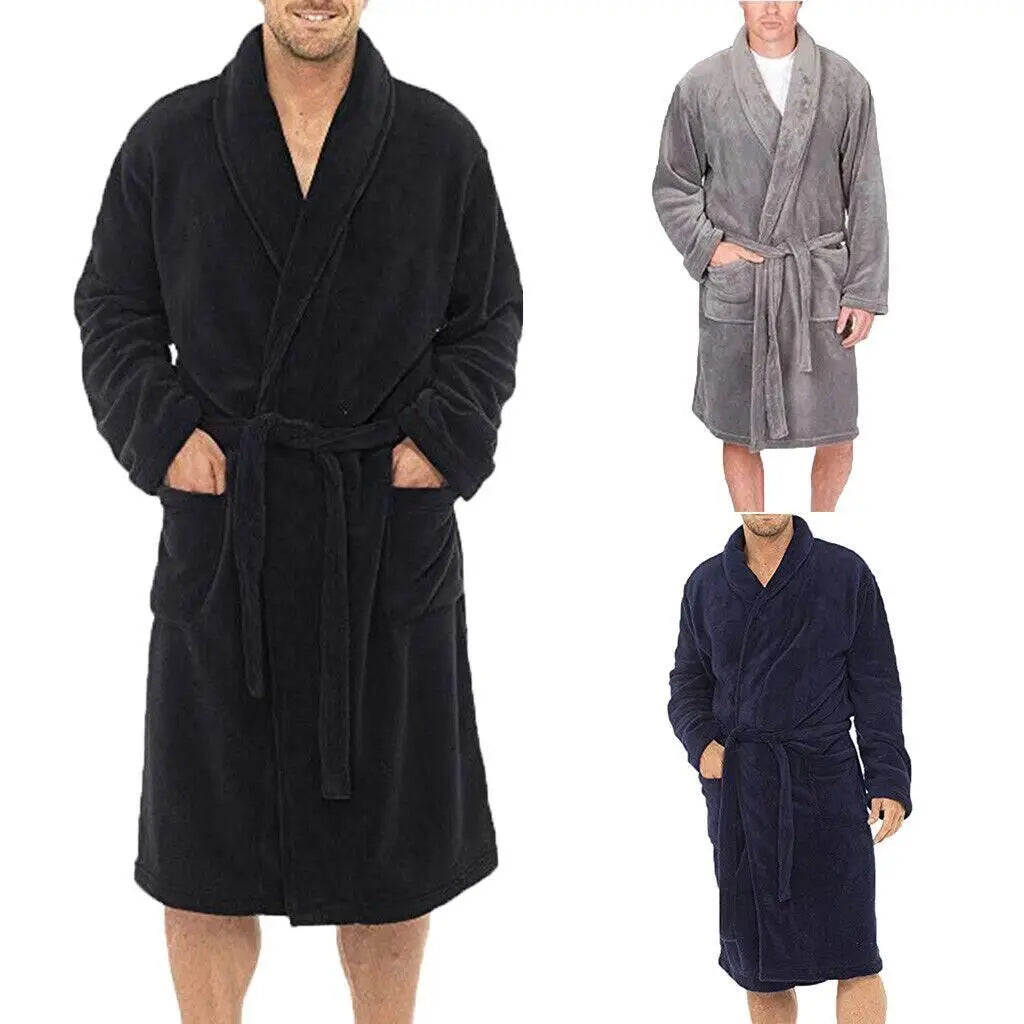 CozyShawl | Predĺžený plyšový župan so šálovým golierom