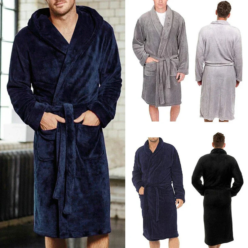 CozyShawl | Predĺžený plyšový župan so šálovým golierom