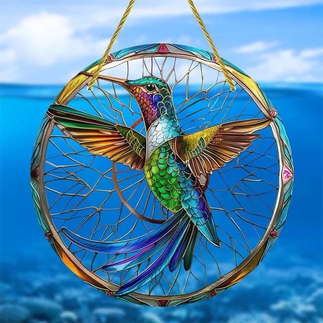 StainedRound - Závesný lapač kolibríkov