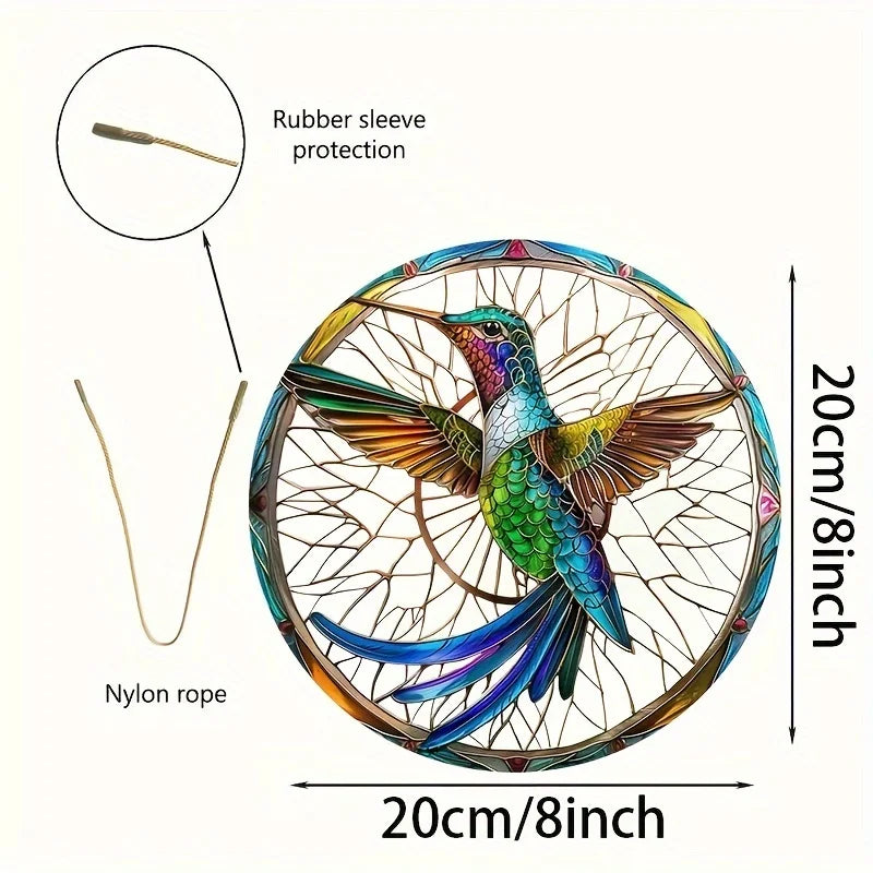 StainedRound - Závesný lapač kolibríkov