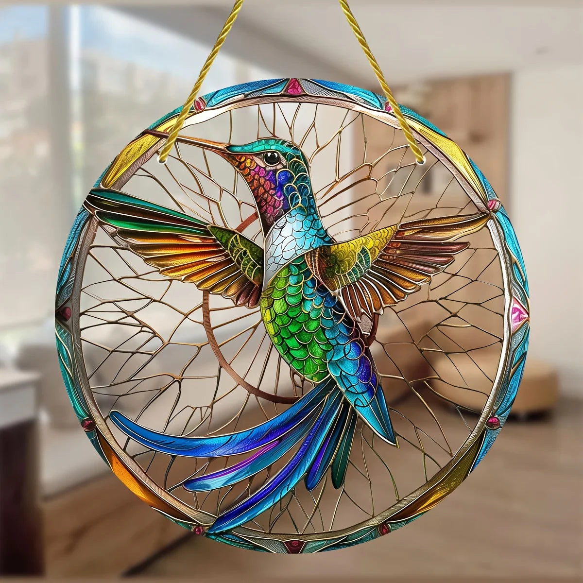 StainedRound - Závesný lapač kolibríkov