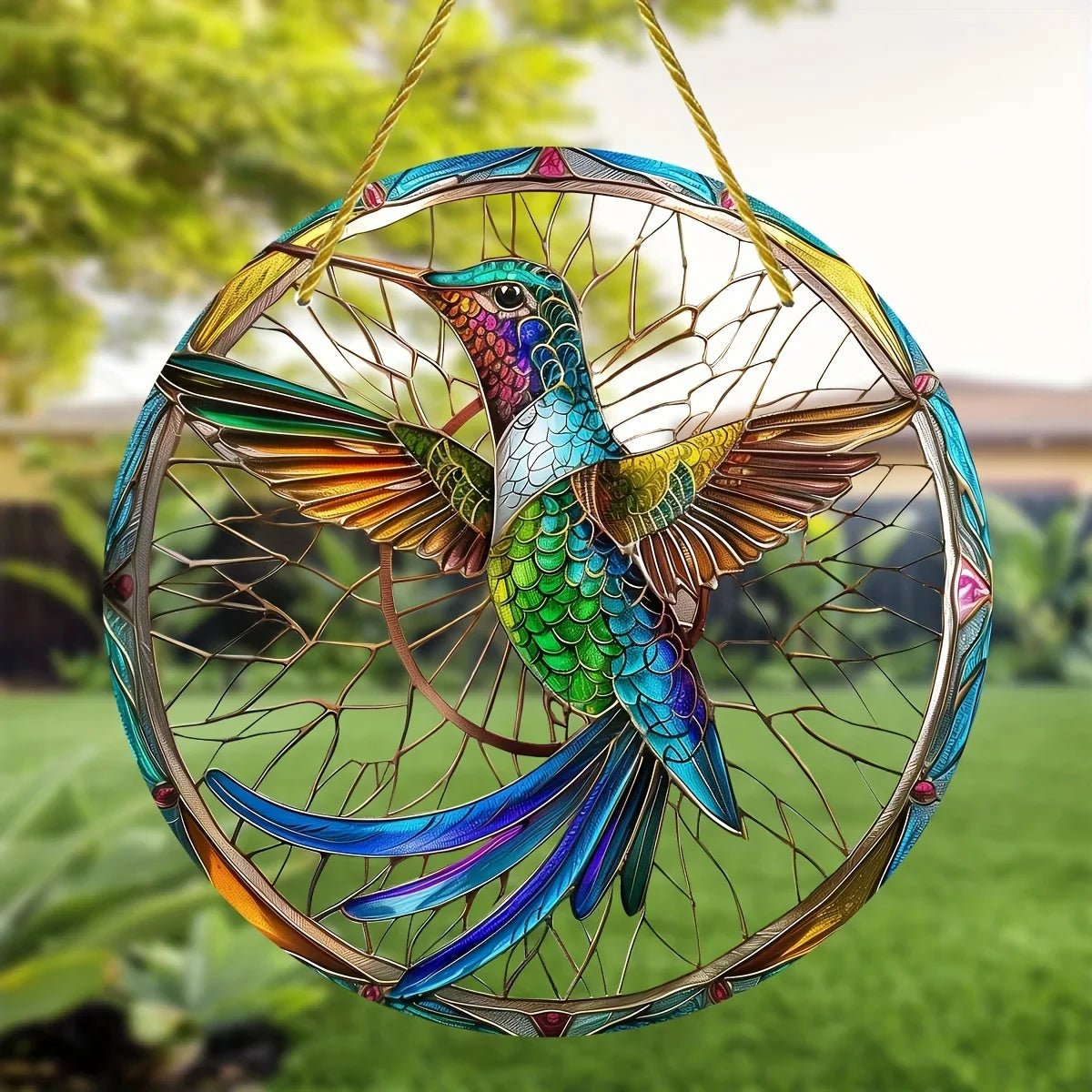 StainedRound - Závesný lapač kolibríkov