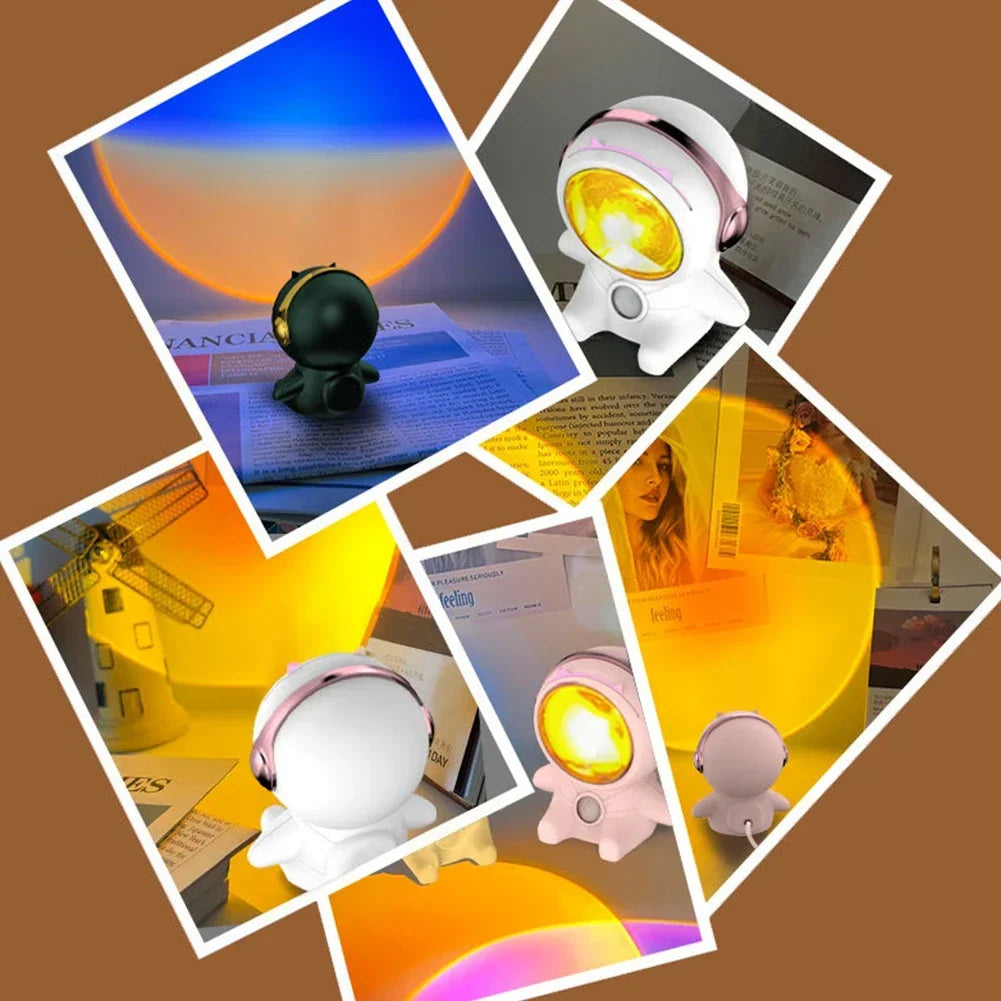 MiniAura - Lampa astronauta pri západe slnka