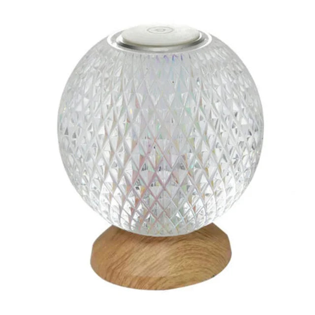 FlexiLuxe - Moderná bezdrôtová krištáľová stolová lampa