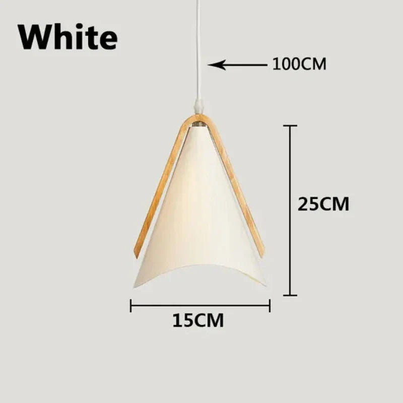LuxeLuminaire - Moderná závesná lampa zo železa a dreva