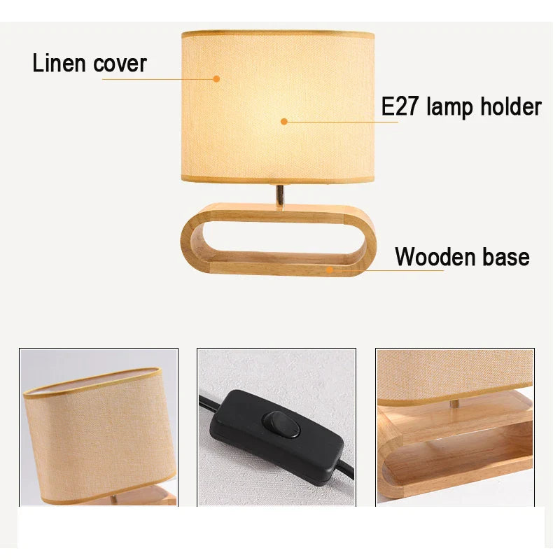 NordicWood - Stolová lampa zo severského dreva