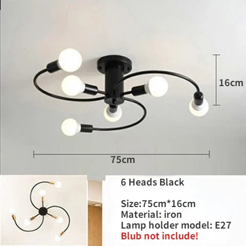 VentChandelier - Železný ventilátorový luster