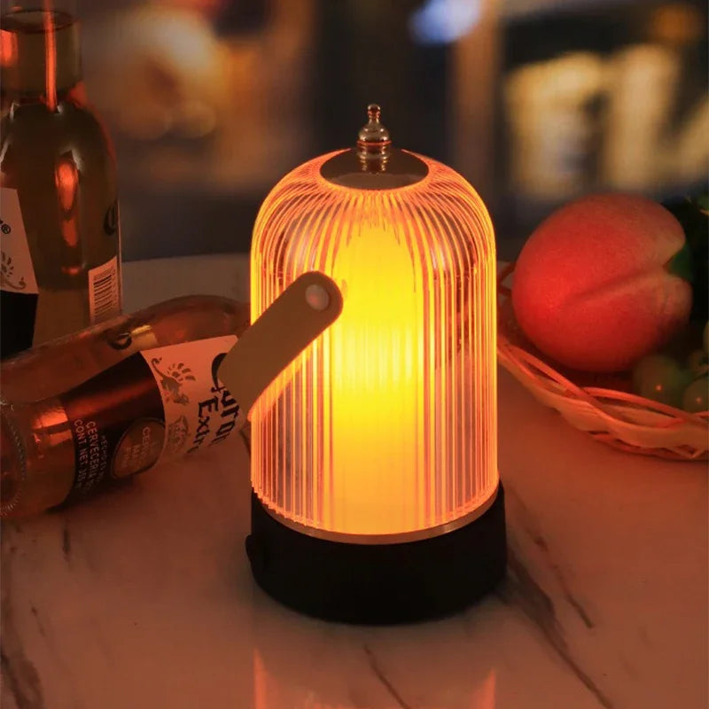 VintageNest | Prenosná retro stolová lampa s vtáčou klietkou