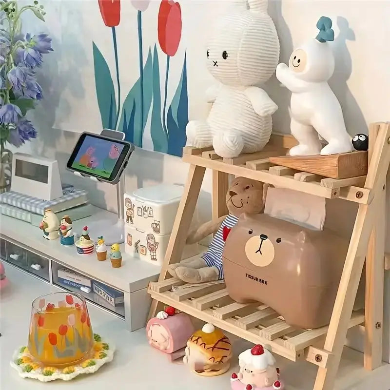 WoodenDisplay | 2-úrovňový organizér na stôl