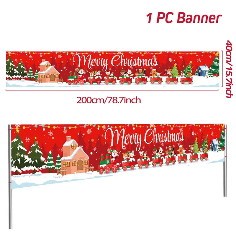 BannerGreetings | Vianočná vonkajšia vlajka Banner