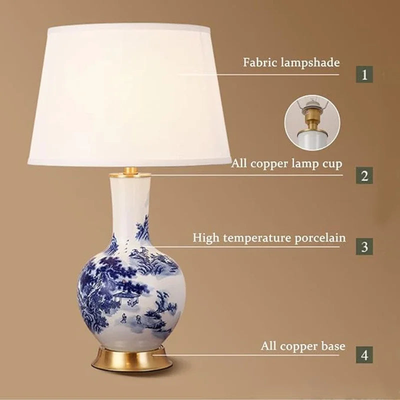 TraditionalCharm | Stolná lampa Chinoiserie