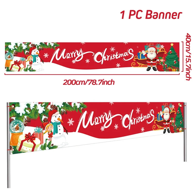 BannerGreetings | Vianočná vonkajšia vlajka Banner