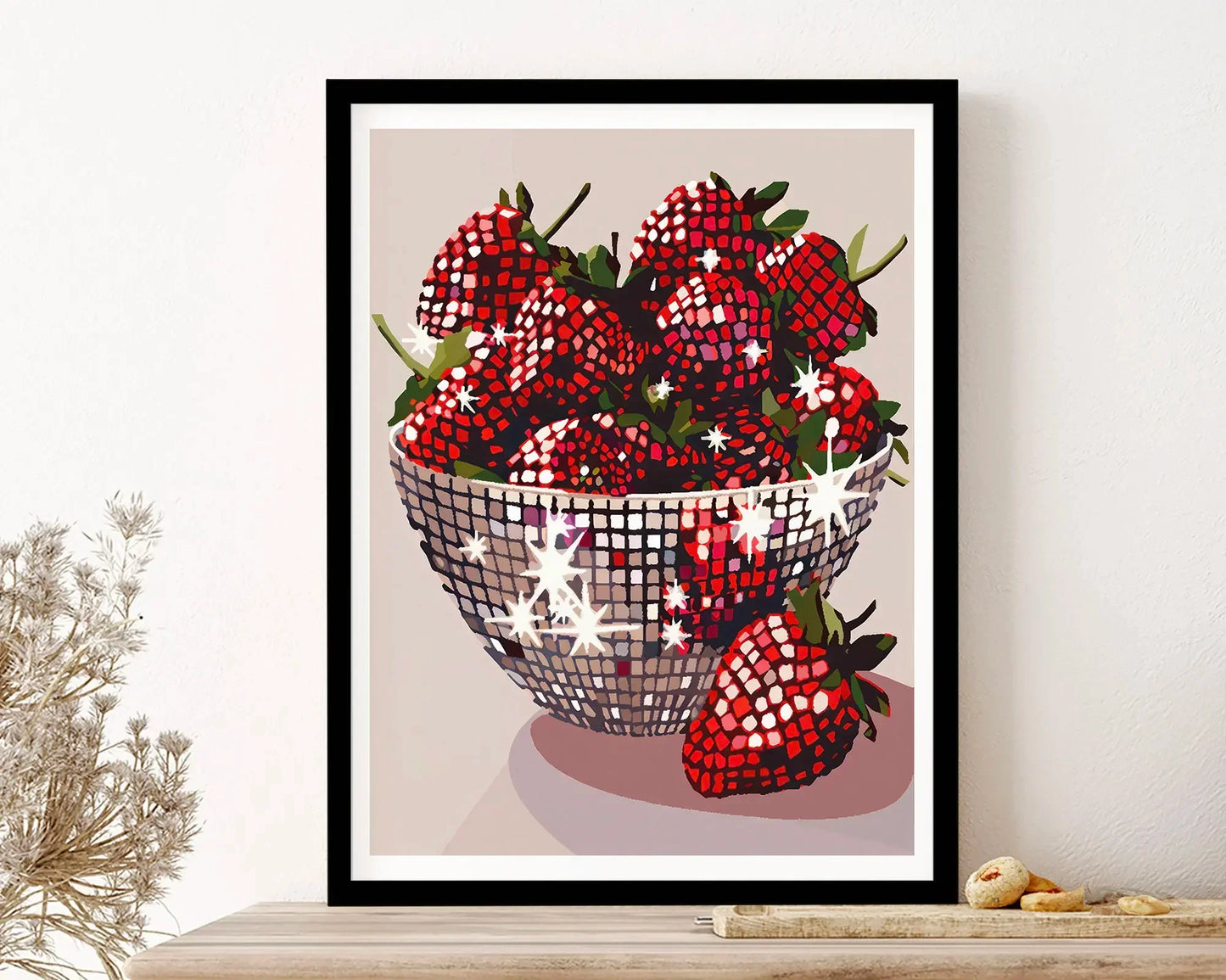 DiscoBerry | Disco Strawberry Umelecký nástenný plagát
