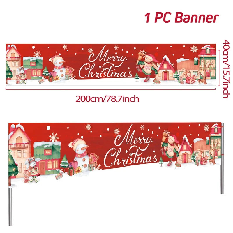 BannerGreetings | Vianočná vonkajšia vlajka Banner