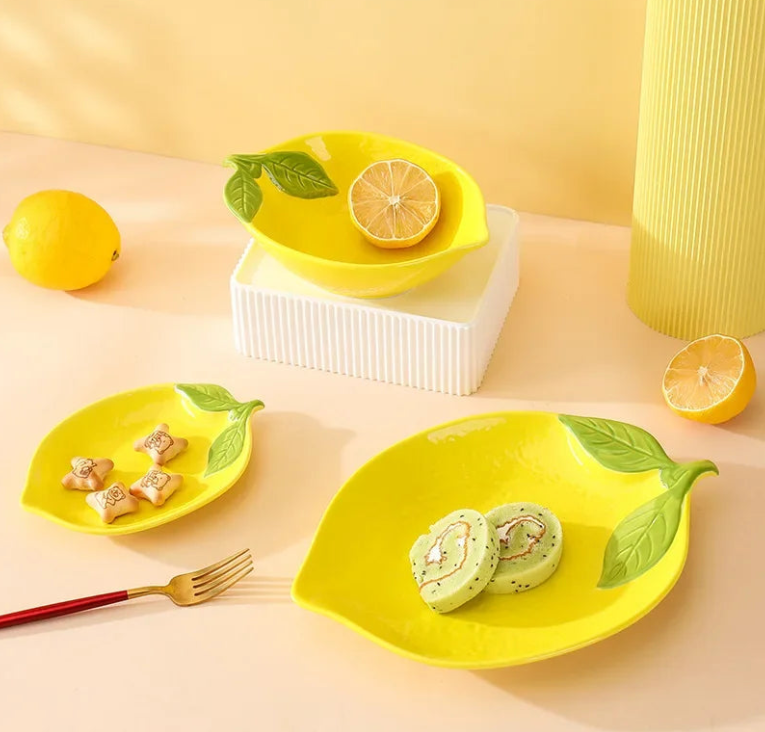 CitrusGlow - Keramický riad Lemon