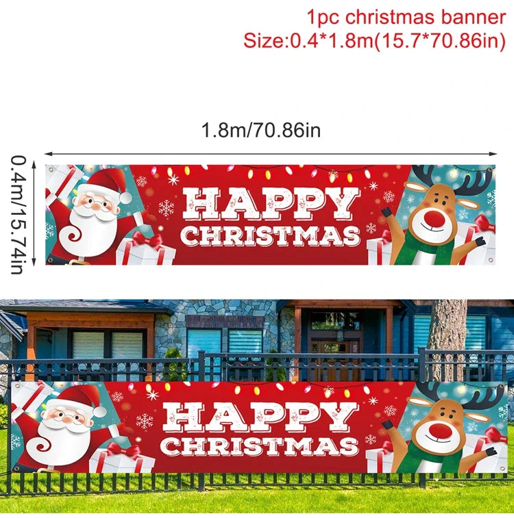 BannerGreetings | Vianočná vonkajšia vlajka Banner