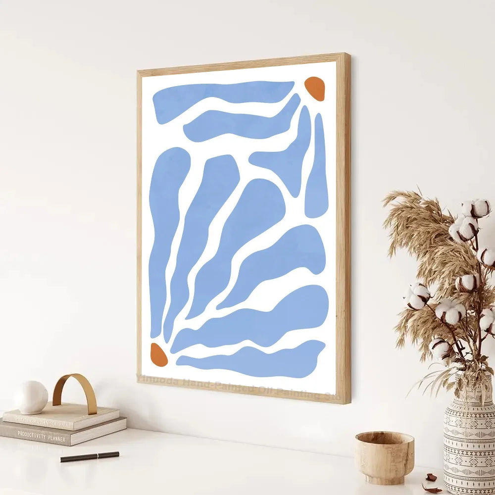 AzureContours | Abstraktné plagáty na tému modrá
