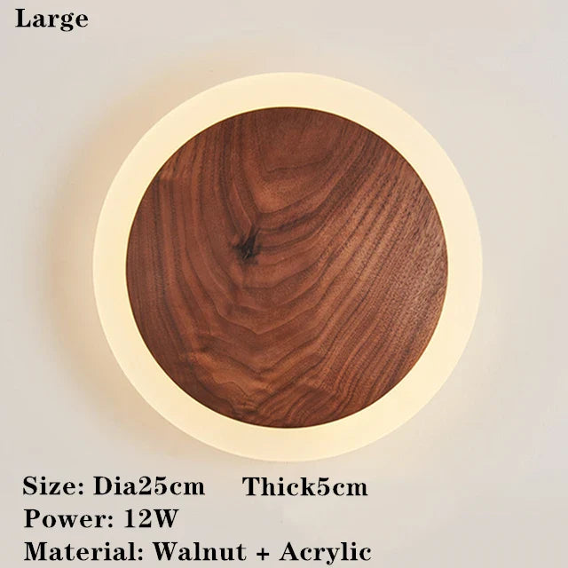SolidWood - Orechová lampa Aura