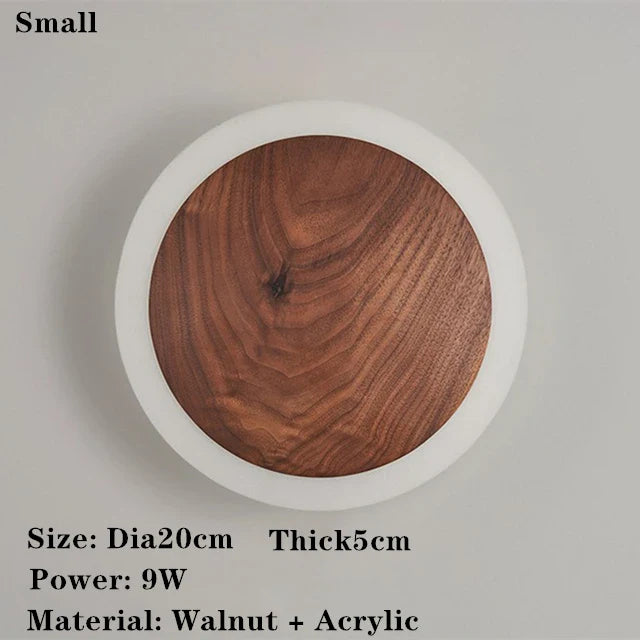 SolidWood - Orechová lampa Aura