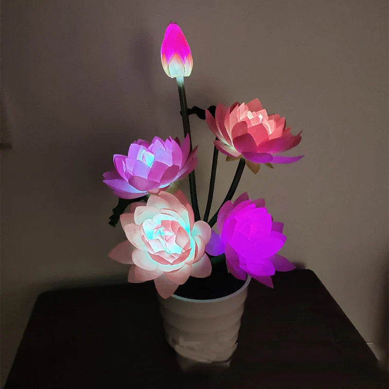 SolarGarden - lampa s lotosovým kvetom