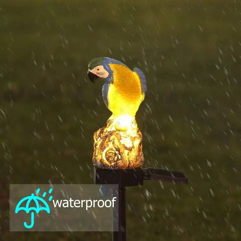 SolarSongbird - Vodotesná dekoratívna záhradná lampa do exteriéru