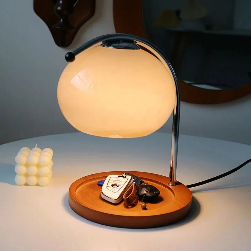 AvantGlimmer - Sklenená stolová lampa Macaron