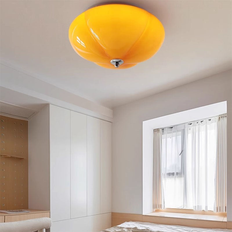 RetroGlaze - Sklenená lampa s odleskom tekvice