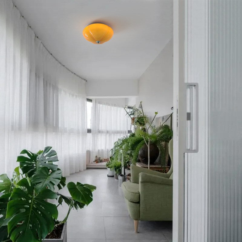 RetroGlaze - Sklenená lampa s odleskom tekvice