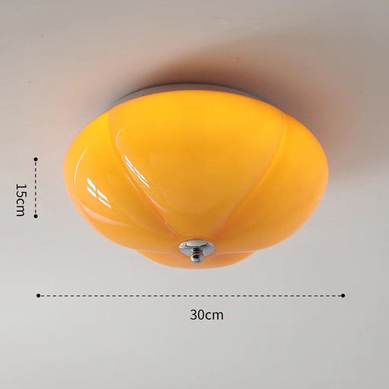 RetroGlaze - Sklenená lampa s odleskom tekvice