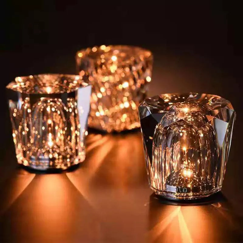 LumiGlimmer | Crystal Lamp Bezdrôtová stolová lampa