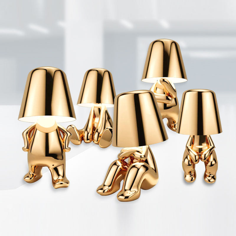 RegalGlow | Stolná lampa Golden man