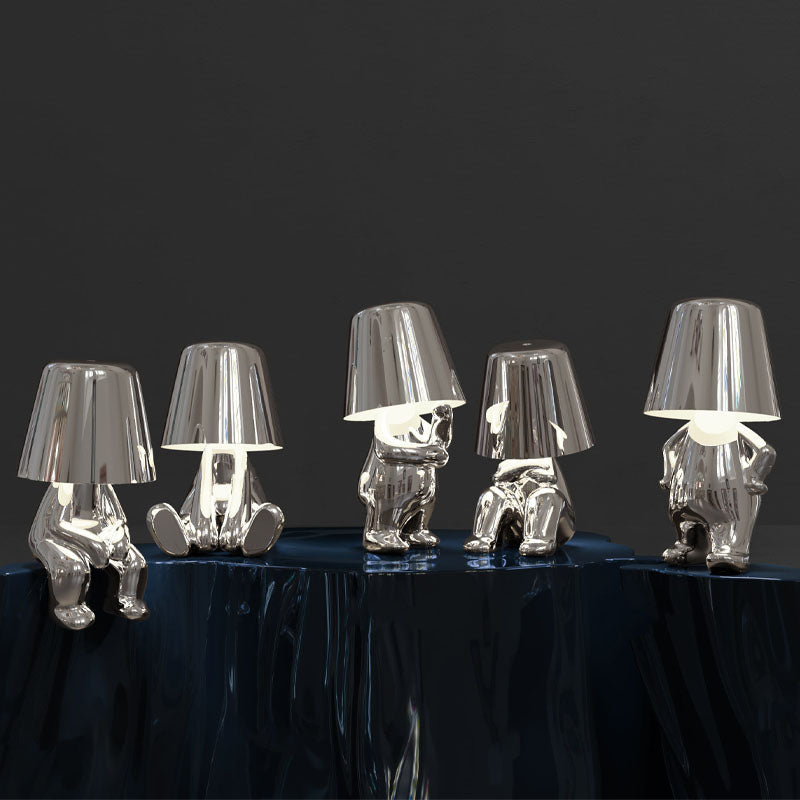 RegalGlow | Stolná lampa Golden man