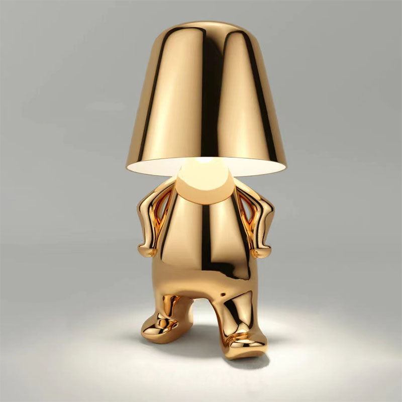 RegalGlow | Stolná lampa Golden man
