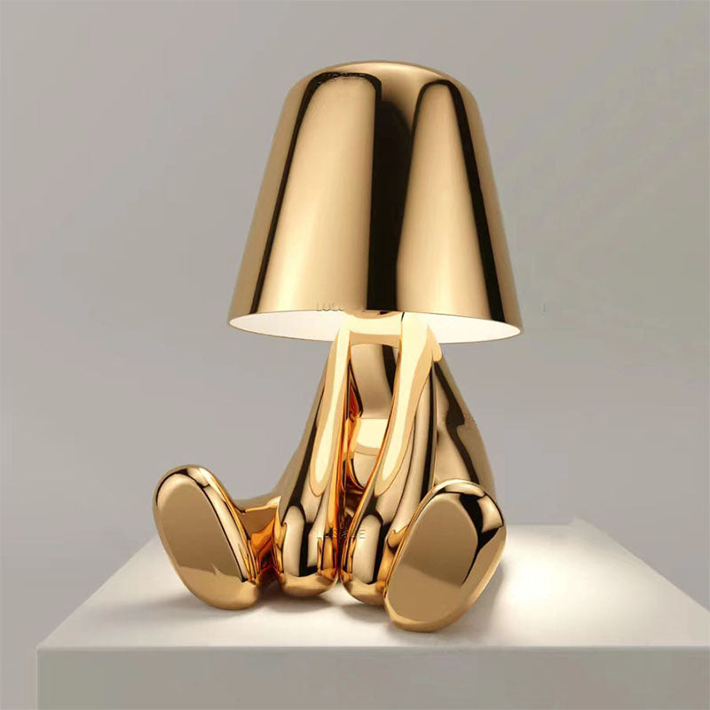 RegalGlow | Stolná lampa Golden man