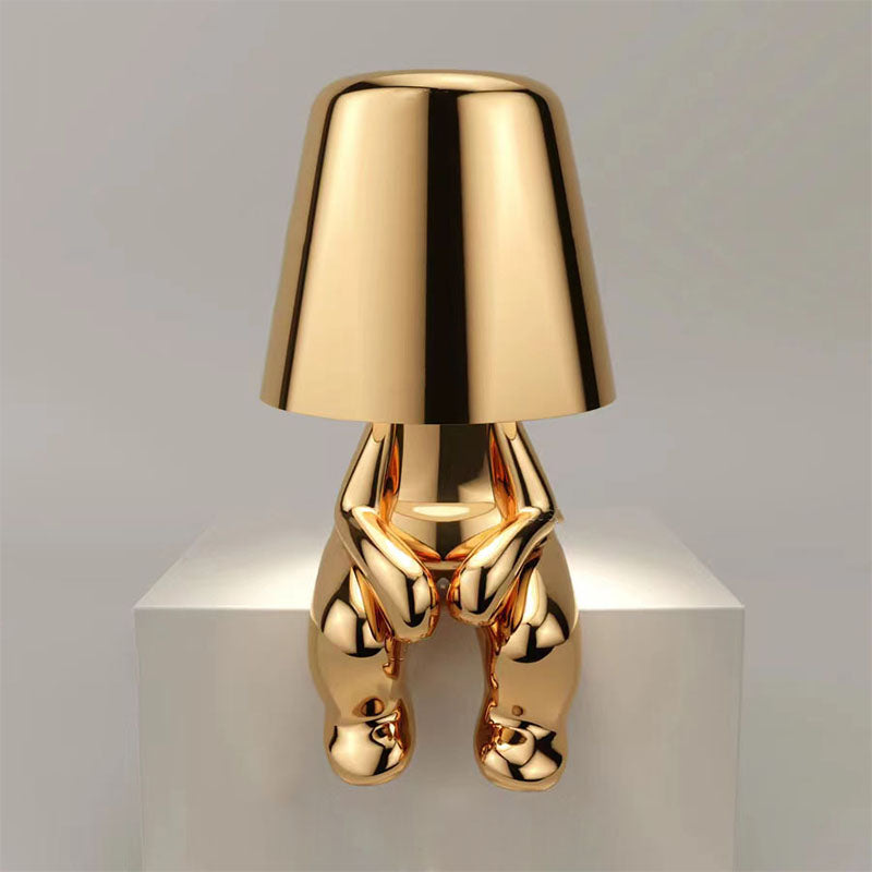 RegalGlow | Stolná lampa Golden man