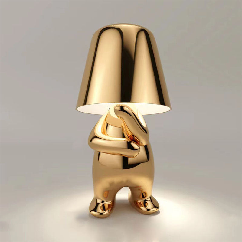 RegalGlow | Stolná lampa Golden man