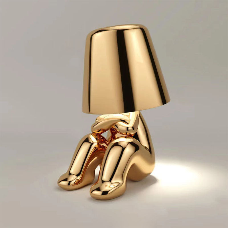 RegalGlow | Stolná lampa Golden man
