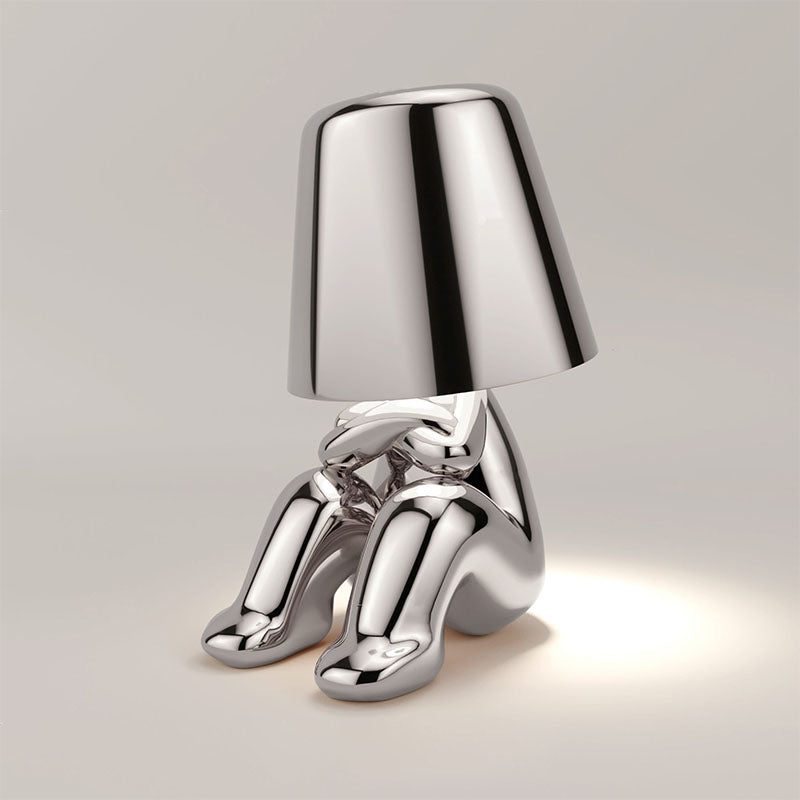 RegalGlow | Stolná lampa Golden man