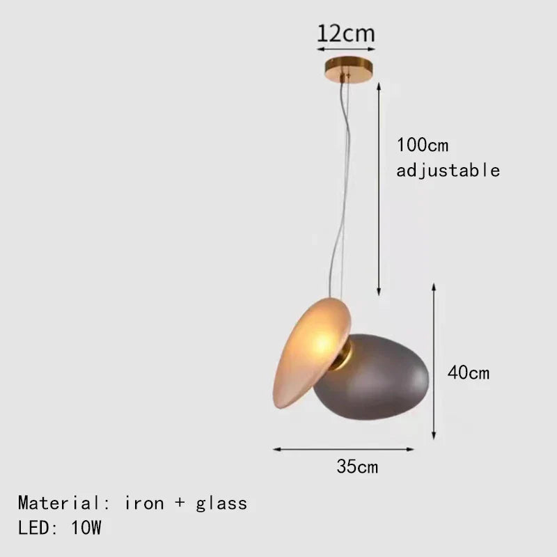 Moderný severský kreatívny sklenený luster