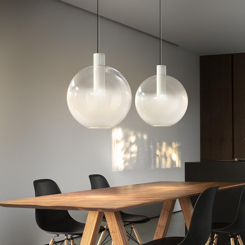 Minimalistická lampa z farebného skla Led