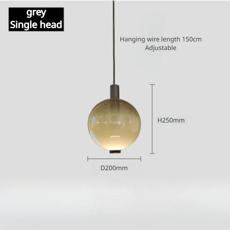Minimalistická lampa z farebného skla Led