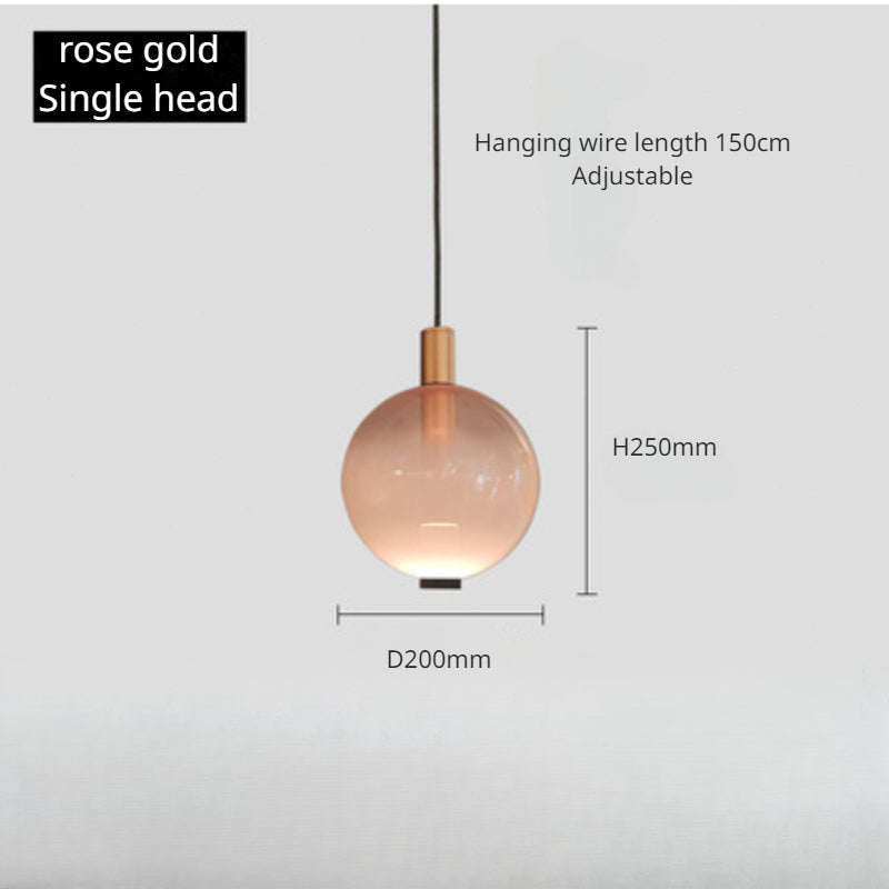 Minimalistická lampa z farebného skla Led