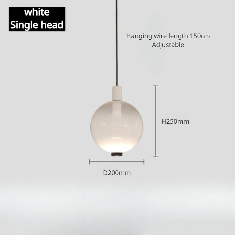 Minimalistická lampa z farebného skla Led