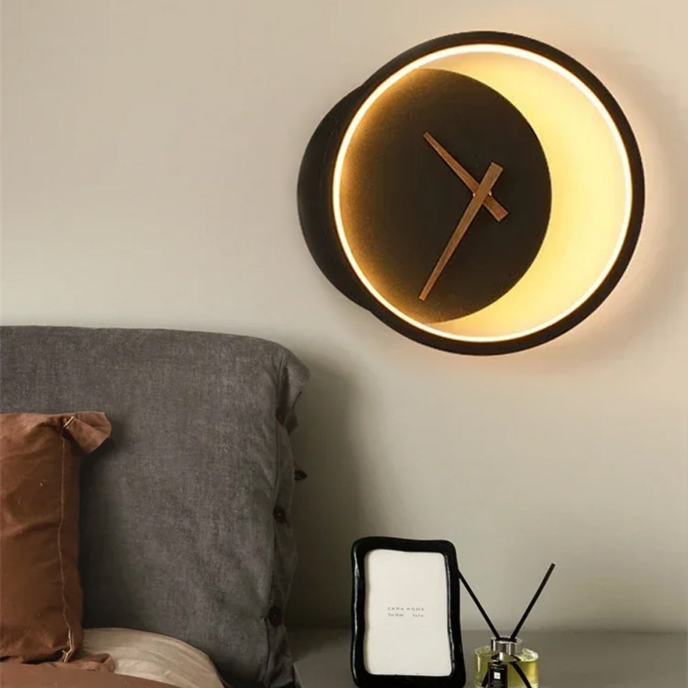 Moderné LED hodiny nástenné svietidlo