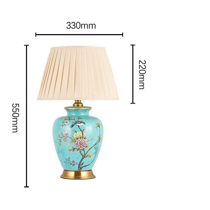 FloralBird | Keramická stolová lampa s kvetinovým vtákom