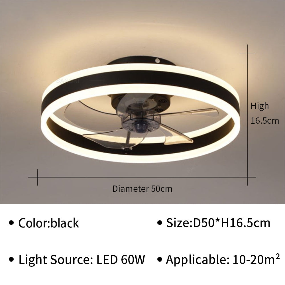 Moderný stropný ventilátor led lampa
